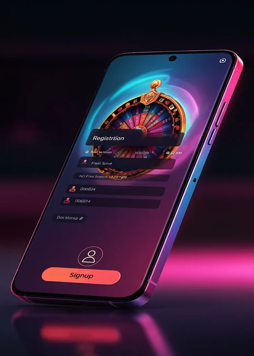 Atlantic Spins Casino registration form showcasing secure input fields and bonus details for new players